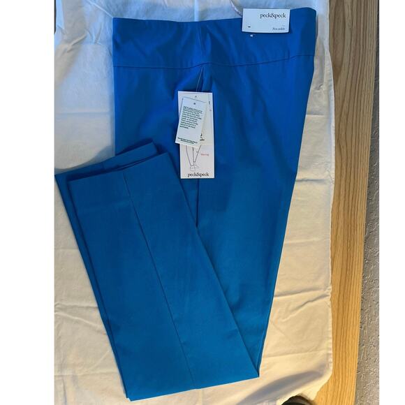 Peck & Peck Ava Blue Aster Ankle Pants Size 12 Tummy Control Slim Leg NWT - Picture 3 of 14